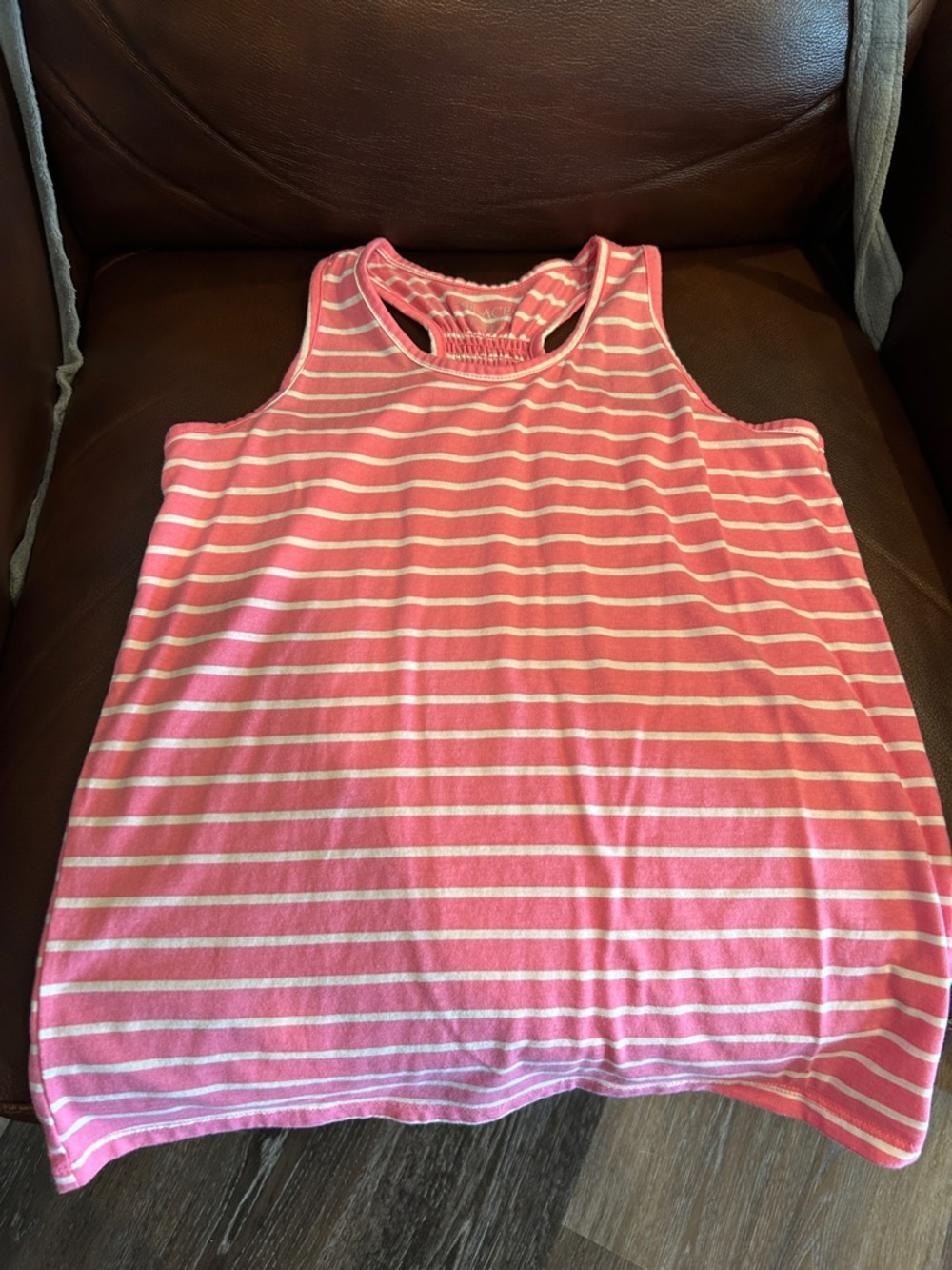 Children’s Place Pink and White Striped Racerback Tank